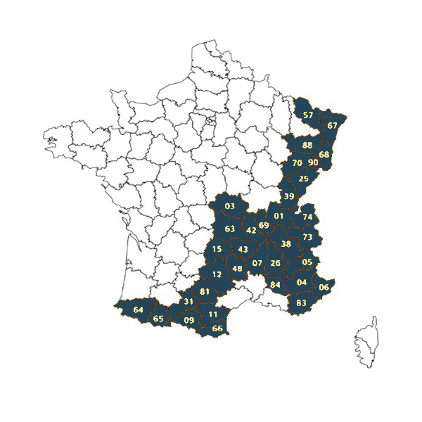 Carte département loi montagne